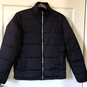 Black puffer jacket